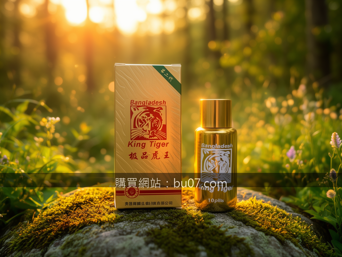 GOLDEN HOUR OUTDOOR with natural bokeh. Place the King Tiger 9800mg 10 pills sup