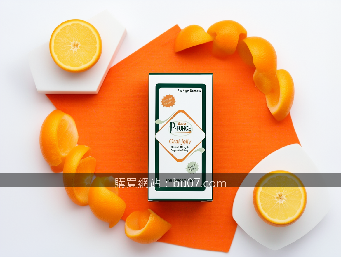 OVERHEAD FLAT LAY Instagram style. Place the Super P-FORCE Oral Jelly 7 x 4 gm S